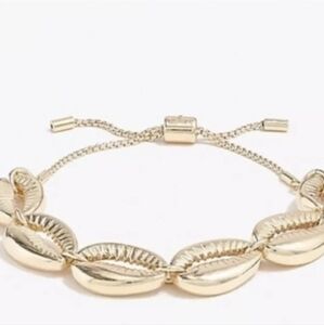 J. Crew Women's Golden Shell Slider Bracelet